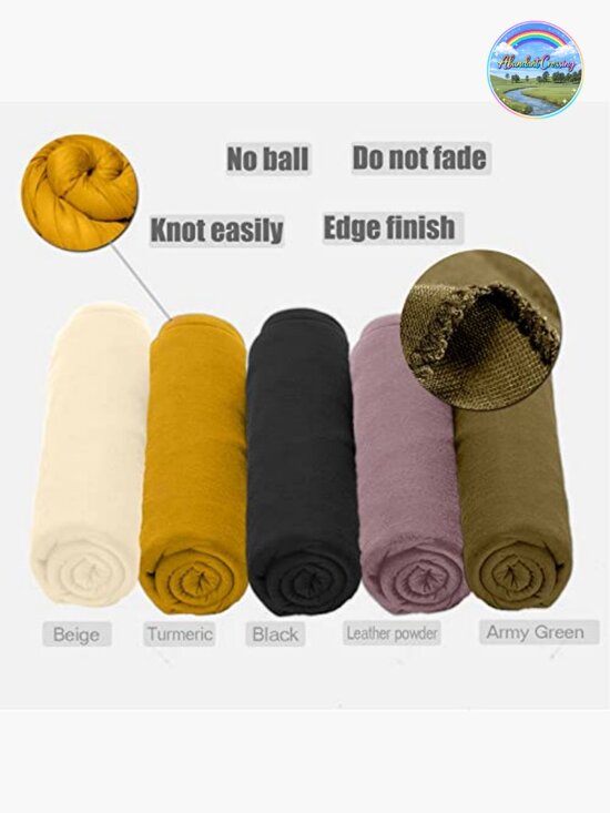 5-Piece Stretch Turban Headwraps Hijab Muslim Soft Breathable Hair Scarf for